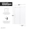 Anzzi Leon 60 in. x 76 in. Frameless Sliding Shower Door in Brushed Gold SD-AZ8077-02BG - alternate 2